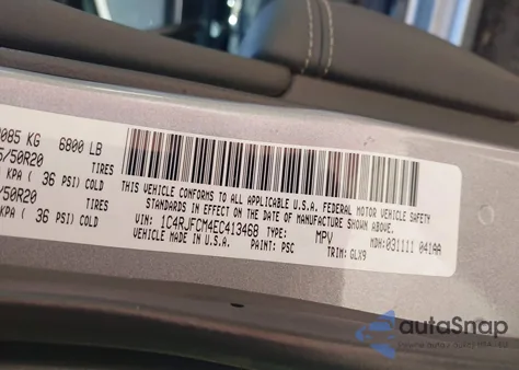 2014 Jeep Grand Cherokee Overland из США, поврежденный, VIN 1C4RJFCM4EC413468